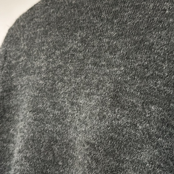 Baciano Charcoal Grey and white Color Block / Striped Knit Long Cardigan, XL - Picture 8 of 9